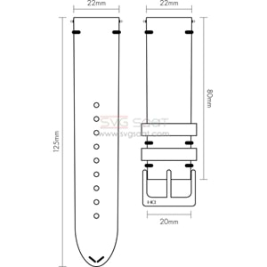 RS2004S RENESANCE DERİ KAYIŞ - DB - 22MM