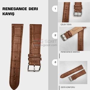 RS2004S RENESANCE DERİ KAYIŞ - TABA - 20MM