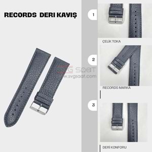 RC3002S RECORDS DERİ KAYIŞ - MAVİ - 20MM