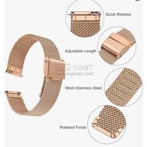 PASLANMAZ ÇELİK KORDON MK1003 - ROSE GOLD - 24MM