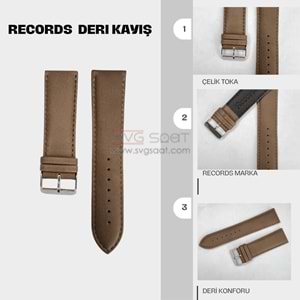 RC3001S RECORDS DERİ KAYIŞ - KUMBEJİ - 22MM