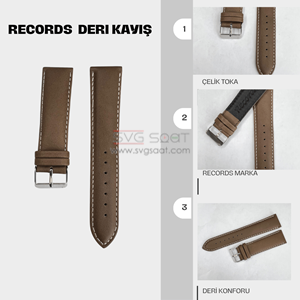 RC3001W RECORDS DERİ KAYIŞ - KUMBEJİ - 20MM