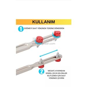 İKİ UÇLU ALÜMİNYUM KAPAK AÇMA - KIRMIZI