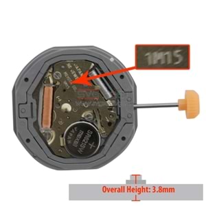 MİYOTA 1M15/3 DEN TAKVİMLİ SAAT MAKİNASI