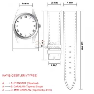 RS2005S CABOR DERİ KAYIŞ - 12MM - KAHVERENGİ