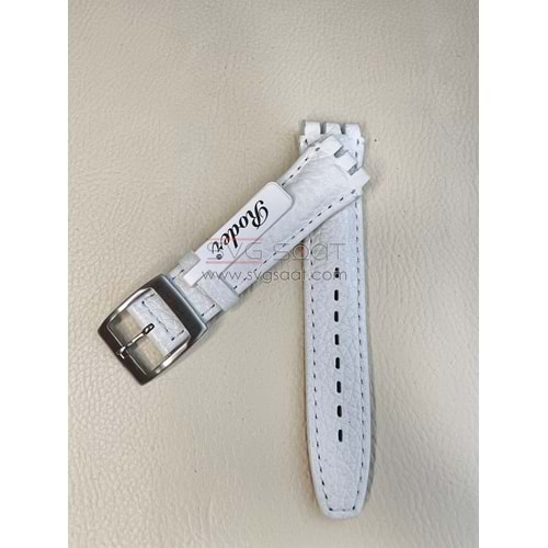 SWATCH DERİ KAYIŞ - BEYAZ - 23X19MM