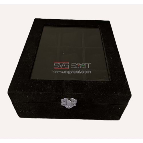 9 GÖZLÜ LÜX SAAT KUTUSU - SİYAH