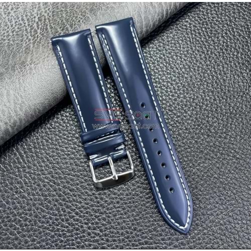 R4106W RODER DERİ KAYIŞ - LACİVERT - BEYAZ - 14MM