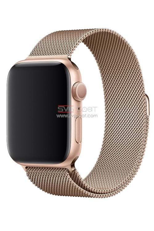 Apple watch uyumlu metal hasır kordon